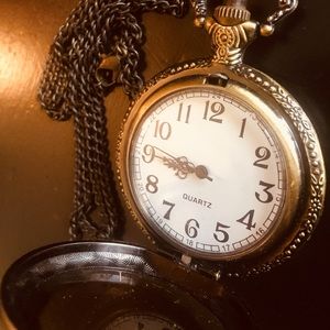 Forever 21 Pocket Watch Necklace
